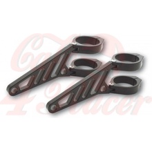 HIGHSIDER CNC Alu headlamp bracket 35-54mm chromový/čierny LONG