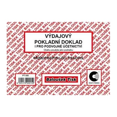 Baloušek PT050 Výdajový pokladní doklad pro podvojné účetnictví propisující