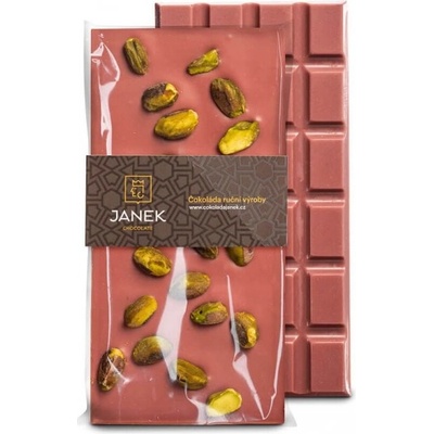 Čokoládovna Janek s pistáciemi RUBY 90 g
