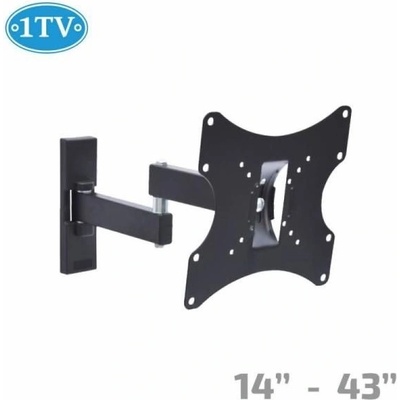 1TV СТОЙКА ЗА tv С 2 ПОДВИЖНИ РАМЕНА 14"-43" ВЪРТЯЩА 1tv (5020)