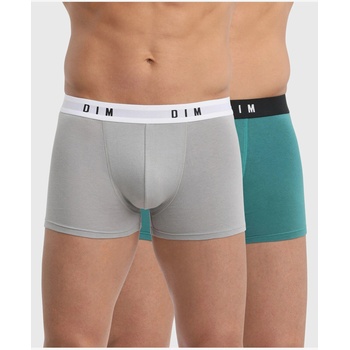 DIM Комплект от два мъжки боксерки в сиво и зелено Dim BOXER ORIGINAL 2x DIM | Siv | МЪЖЕ | M