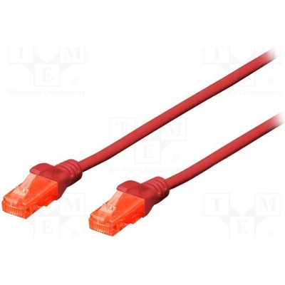 Digitus DK-1617-100/R Patch U/UTP Cat 6 RJ45 vidlice z obou stran lanko Cu