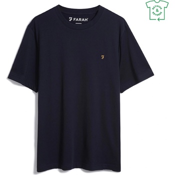 Farah Тениска Farah Farah Alexander Regular Fit Circular T-Shirt - True Navy