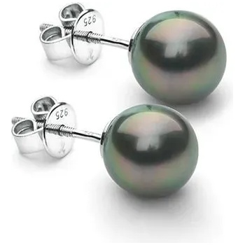 Image 1 of Swan Сребърни обици с естествена перла от Таити TA08 Swan