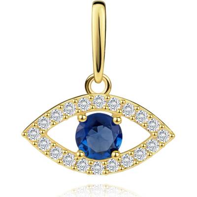Šperky Eshop Přívěsek ze zlata ve tvaru ochranného oka s kubickými zirkony S5GG272.07