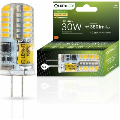 Lumiled LED žiarovka G4 kapsula 4W = 30W 380lm 3000K Warm 360°
