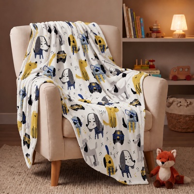 BBK Deka z mikrovlákna DOGGOS bílá