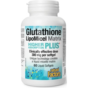 Natural Factors Glutathione LipoMicel Matrix, 300 mg, 60 софтгел капсули, Natural Factors (2819 NF)