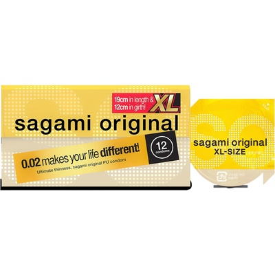 Sagami Original 0, 02 XL - презервативи - 61мм - 12 броя