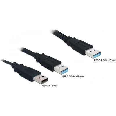 Delock Кабел на Delock - 82908 (USB-A 3.0 - USB-A 3.0 + USB-A 2.0, апа/apa/apa, 60 cm) (82908)