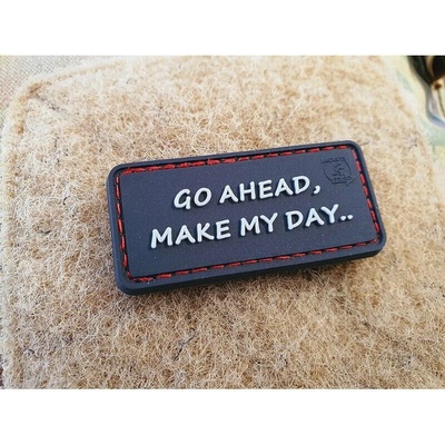 JACKETS TO GO nášivka GO AHEAD, MAKE MY DAY velcro plast