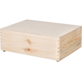 ČistéDřevo Dřevěný box s víkem 40X30X14 CM bez rukojeti