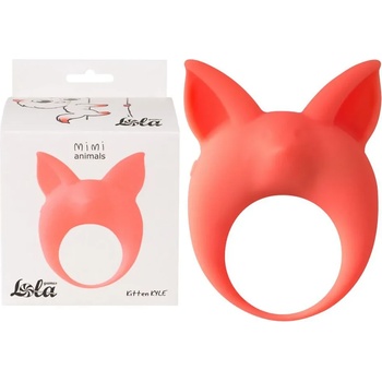 Вибриращ пенис ринг с ушички, силиконов - Ring Kitten Kyle Orange (7000-21LOLA)