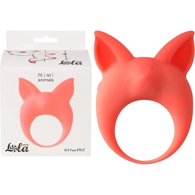 Вибриращ пенис ринг с ушички, силиконов - Ring Kitten Kyle Orange (7000-21LOLA)
