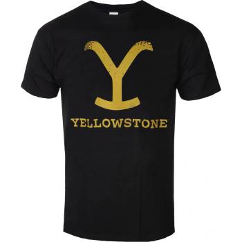 HYBRIS Мъжка тениска Yellowstone - Черна - HYBRIS - PM-1-YSTN005-H91-7-BK