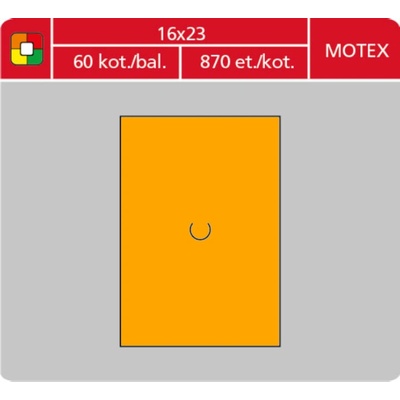 MOTEX Etikety MOTEX 16 x 23 hranaté 870 etiket kotouček oranžové 444936