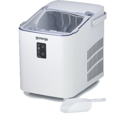 Gorenje Ледогенератор Gorenje IMDW1200W, 2 размера кубчета, Съд за вода 1 л, Дневно количество лед 12 кг, Бързо приготвяне, 120 W, Бял (746004)