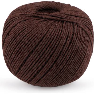 Prima-obchod Bavlněná příze macrame Ø2 mm rozčesávací, barva 15 hnědá