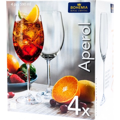 Bohemia Royal Crystal Sklenice Coctail 4 x 590 ml