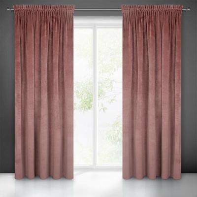 EUROFIRANY ZATEMŇOVACÍ ZÁVĚS NA PÁSCE VILLA 140X270 CM STARORŮŽOVÁ
