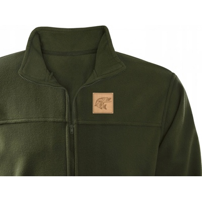 ForestMAX rybářská mikina z khaki fleecu na ryby khaki