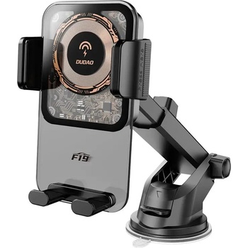 Dudao Скоба за кола Dudao F19 с индуктивно зарядно 15W - черна