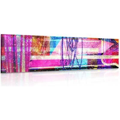 Obraz texturované geometrické prvky - 90x30