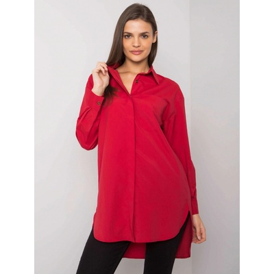 Basic dámská košile s dlouhým rukávem -em-ks-005.34 bordo