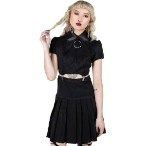 KILLSTAR дамска рокля KILLSTAR - Darita Suspender - Pinstripe - KSRA003347