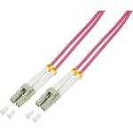 LogiLink Fiber дуплексен пач кабел, OM4, 50/125, LC-LC, лилав, 125 м