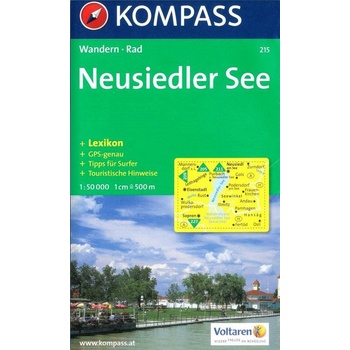 Neusiedler See, Neziderské jezero (Kompass - 215) - turistická mapa