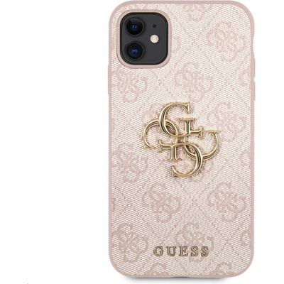 GUESS Гръб Guess PU 4G Metal Logo Case за iPhone 11 - Розов