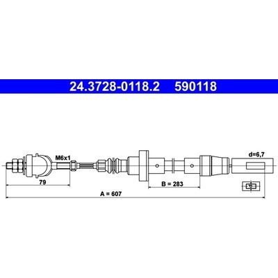 Tazne lanko, ovladani spojky ATE 24.3728-0118.2