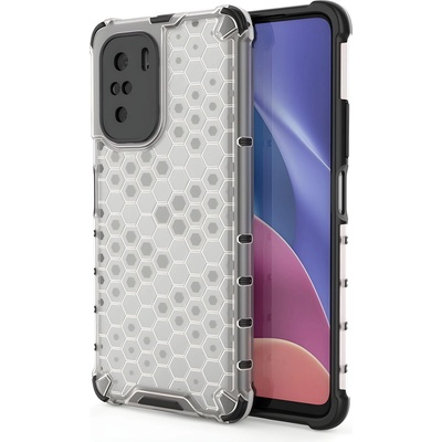 Xiaomi Honeycomb брониран калъф със силиконова рамка за Xiaomi Poco F3/Redmi K40/Redmi K40 Pro/Redmi K40 Pro+ - Прозрачен KP10023