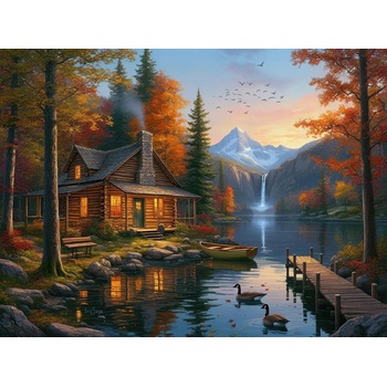 Sunsout Chata pri jazere Crystal Lake 1000 dielov