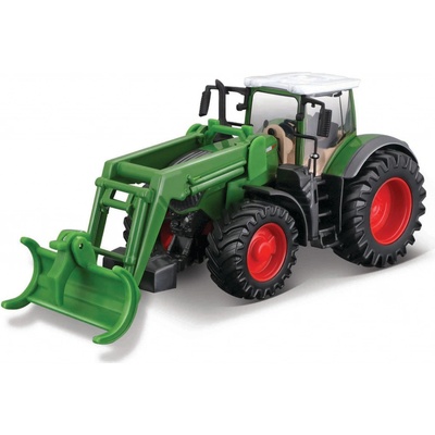 Bburago 10 cm Farm Tractor with front loader Fendt 1050 Vario + logging Grab