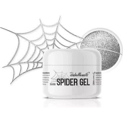 Isabellenails Spider Gel Silver na zdobení nehtů stříbrný 5g