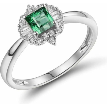 Eppi Smaragdový zlatý prsten s diamanty Chente R34170