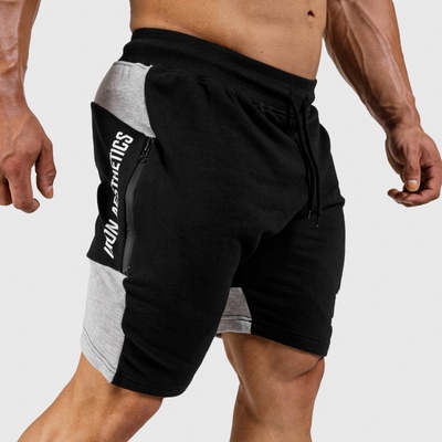 Iron Aesthetics pánské teplákové kraťasy Panels Čierna černé