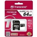 Paměťové karty Transcend microSDXC Premium 64 GB UHS-I TS64GUSDU1