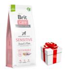 Brit care Устойчива храна за чувствителни котки с насекоми и риба 12кг + безплатна изненада за кучето