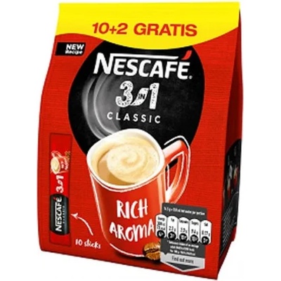 NESCAFÉ 3 в 1 доза плик Nescafe класик 10 бр. *15, 5 гр