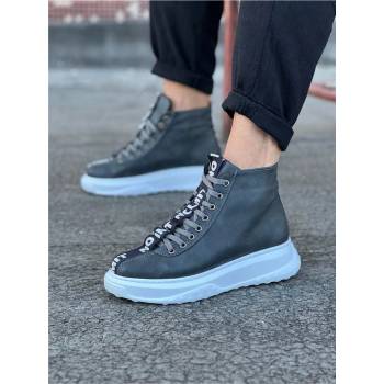 Wagon Мъжки ежедневни боти с връзки wg03 - Сиви #362642 (362642_Сив)