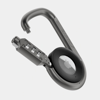 Raptic Катинар с код и с отделение за Apple AirTag - Raptic Link Plus Lock For AirTag (черен) (541116)