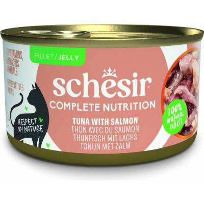 Schesir Cat Compl.Nutrition Tuňák+losos želé 85 g