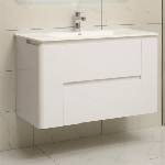 InterCeramic Конзолен PVC шкаф за баня InterCeramic ICP 10046 с умивалник iStone - стенен модел, 100 см (ICP 10046)