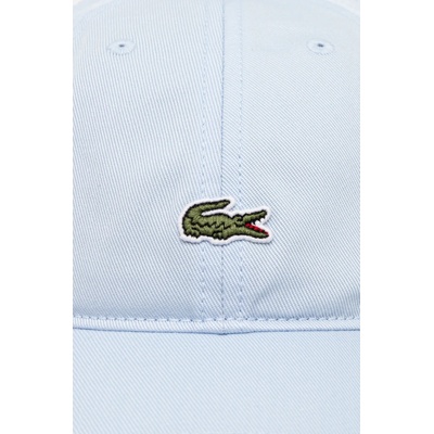 Lacoste Памучна шапка с козирка Lacoste в синьо с апликация (RK0491)