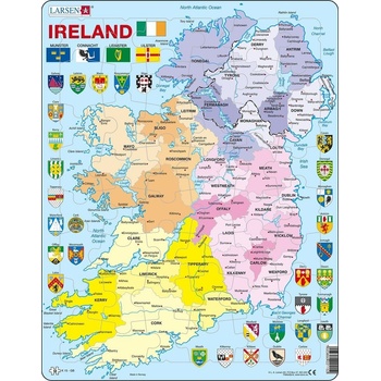 Larsen Mapa Irsko Politická mapa Severního Irska 48 dielov
