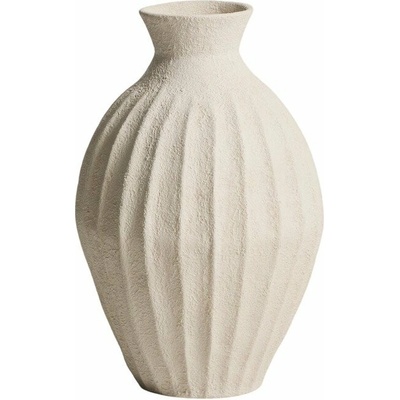 Krémovobiela ručne vyrobená/vysoká váza z papiermaša (výška 67 cm) Arquena – Kave Home