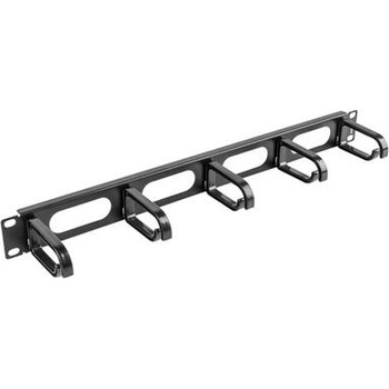 Lanberg 19" cable management AK-1205-B panel 5 rings - type b 1U, black (AK-1205-B)